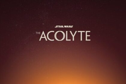 The official poster for the now-cancelled Star Wars series The Acolyte, showing a cloaked figure standing on a cliff overlooking a body of water at sunset, with the "STAR WARS THE ACOLYTE" logo and "June 4 Disney+" release details.