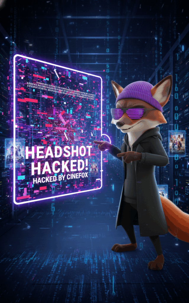 Hacked Headshot Placeholder Image - Features Black Hacker Cinefox hacking the Snarkive interface, and hacked the headshot. This image is used as default headshot placeholder, for when someone doeant have a Headshot.